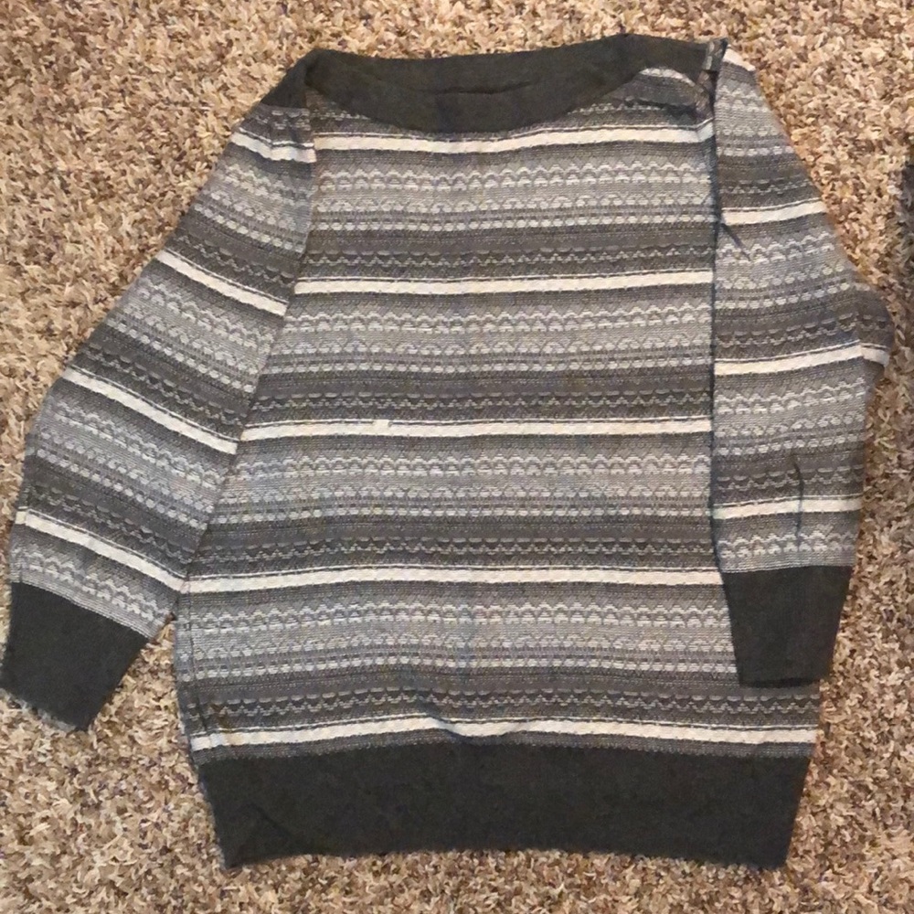The Limited gray reverse weave sweater